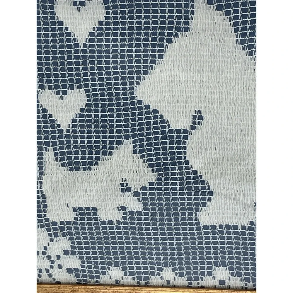 Vtg. Framed Doily Scottie Dog Scottish Terrier Puppy Hearts Wall Hanging Cottage